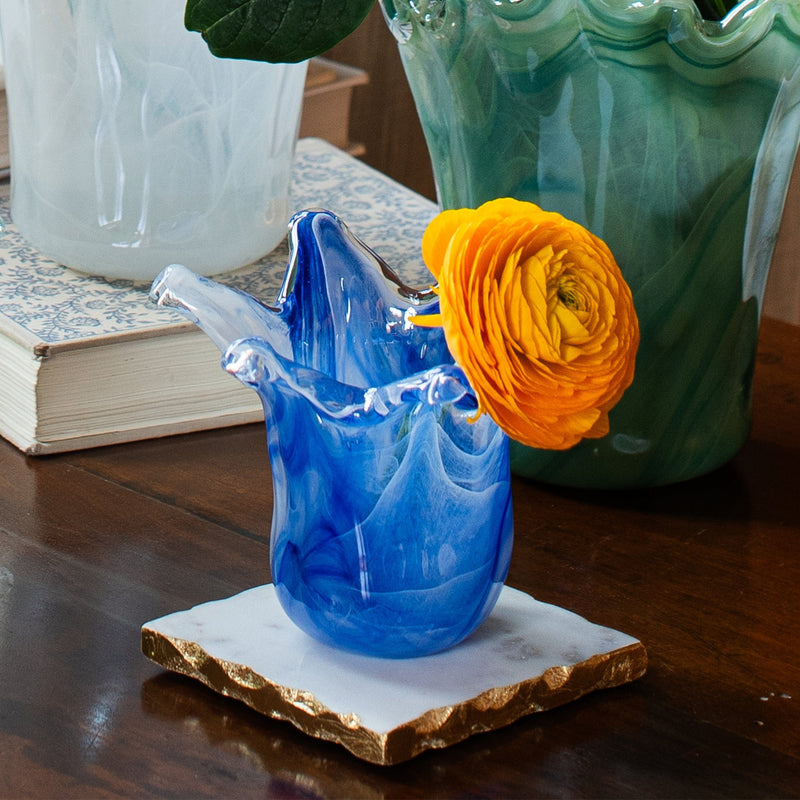 Onda Glass Cobalt Petite Vase