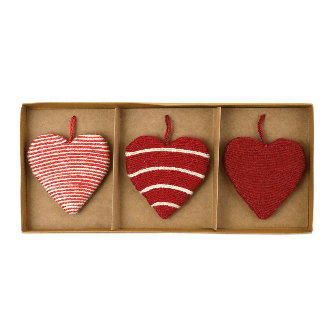 Ornaments Assorted Heart Ornaments - Set of 3