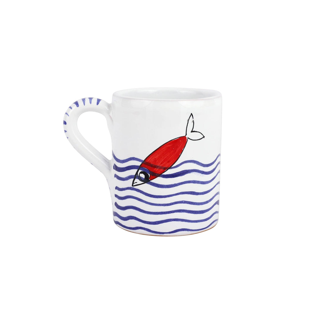 Pesce Pazzo Red Swimming Fish Mug