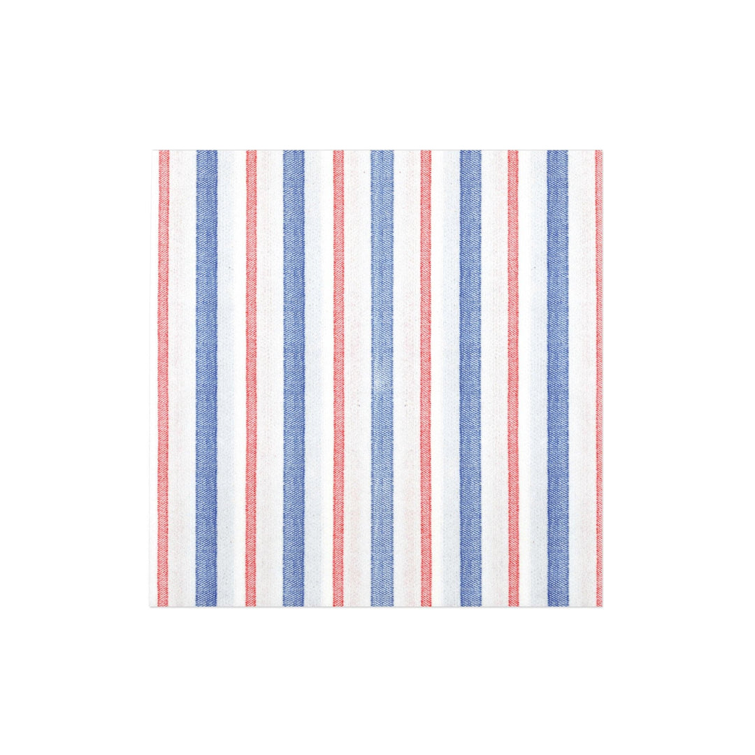 Papersoft Napkins Americana Stripe Dinner Napkins (Pack of 50) - White