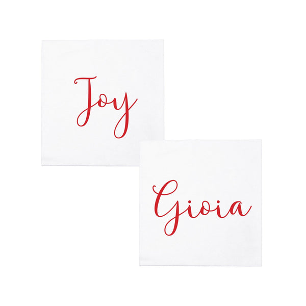 Papersoft Napkins Joy/Gioia Cocktail Napkins Red