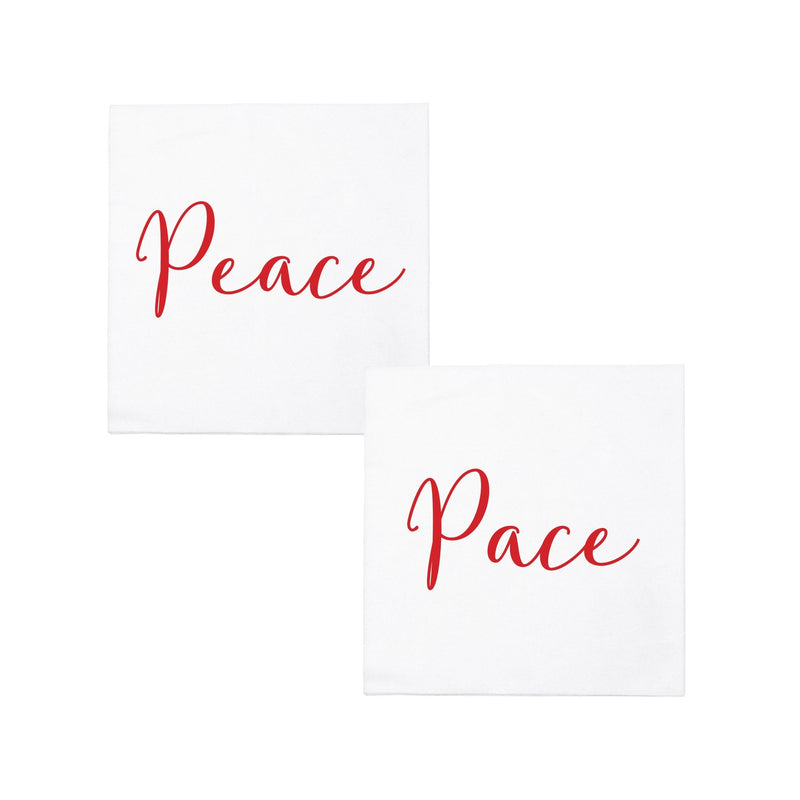 Papersoft Napkins Peace/Pace Cocktail Napkins Red