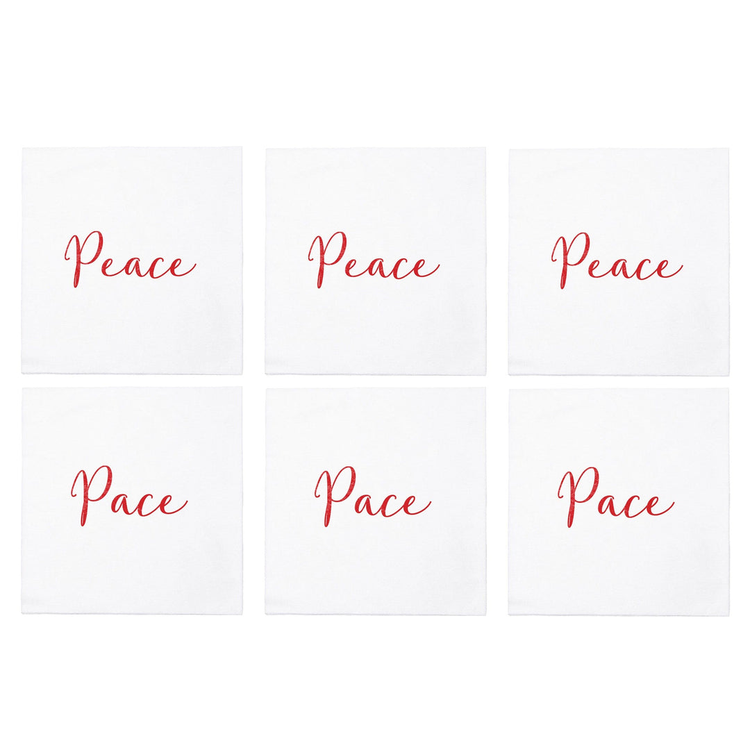 Papersoft Napkins Peace/Pace Cocktail Napkins (Pack of 20) - Set of 6