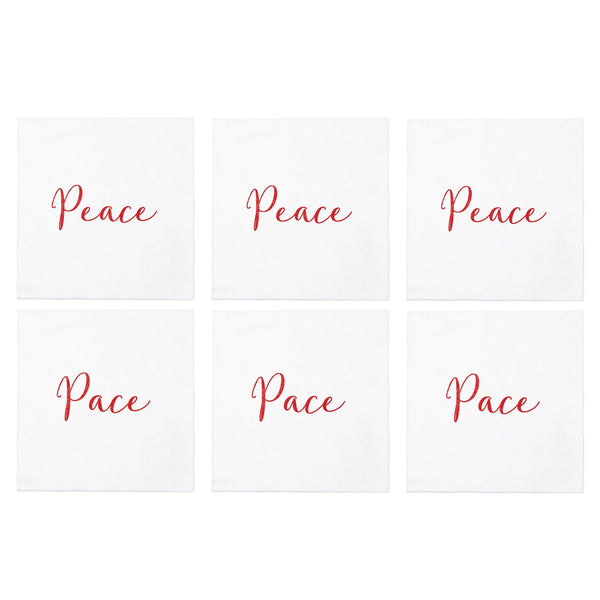 Papersoft Napkins Peace/Pace Cocktail Napkins (Pack of 20) - Set of 6