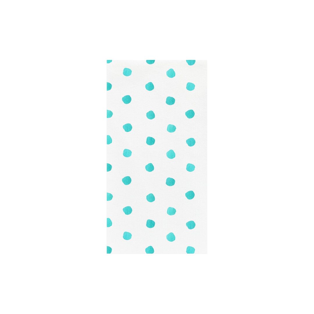 Papersoft Napkins Dot Aqua Guest Towels (Pack of 20)