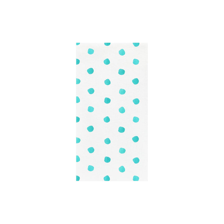 Papersoft Napkins Dot Aqua Guest Towels (Pack of 20)