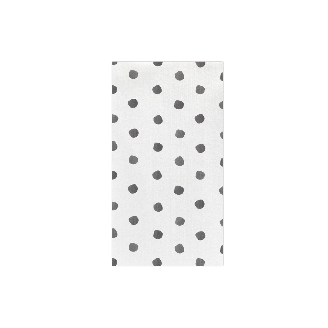 Papersoft Napkins Dot Gray Guest Towels (Pack of 50)