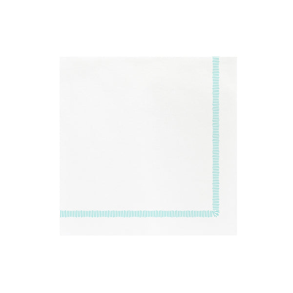 Papersoft Napkins Fringe Aqua Dinner Napkins (Pack of 20)