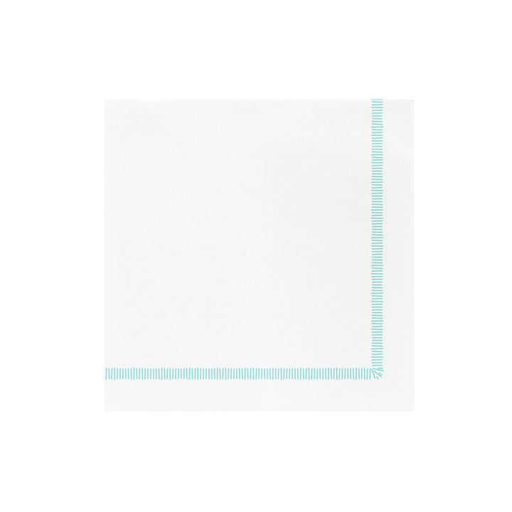 Papersoft Napkins Fringe Aqua Dinner Napkins (Pack of 20)