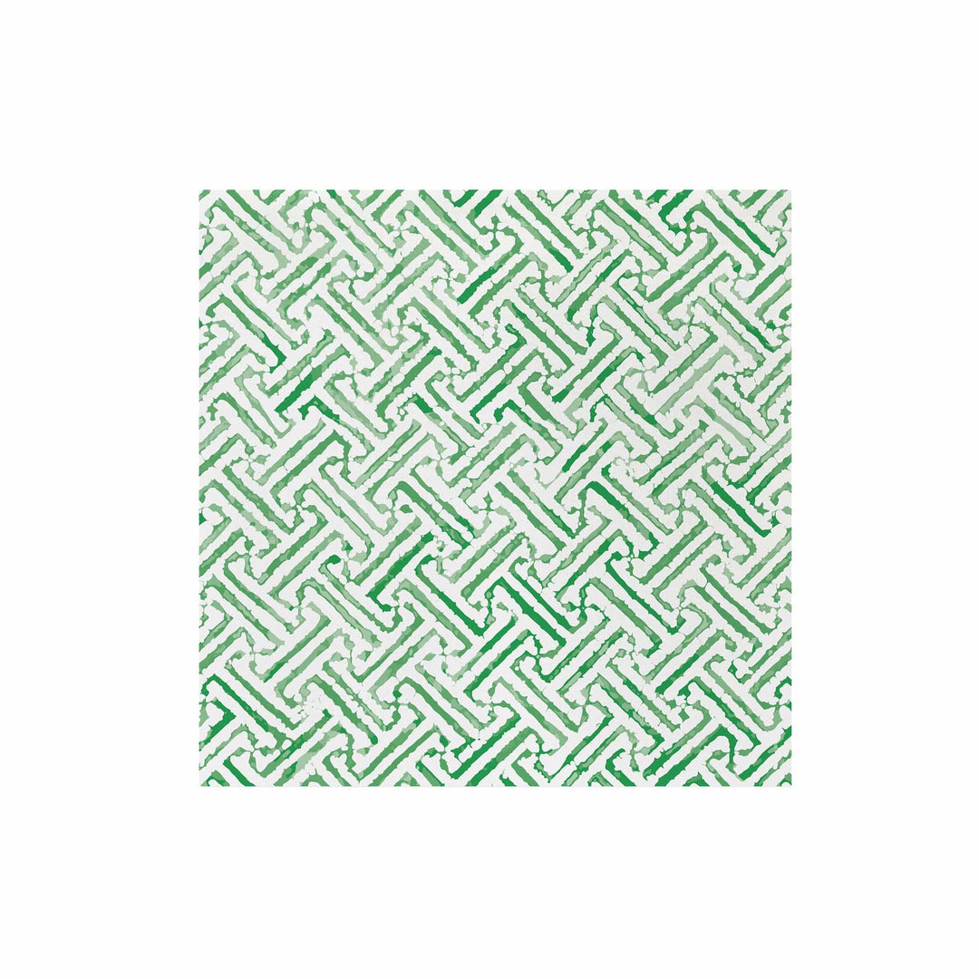 Papersoft Napkins Greek Key Green Dinner Napkins (Pack of 20)