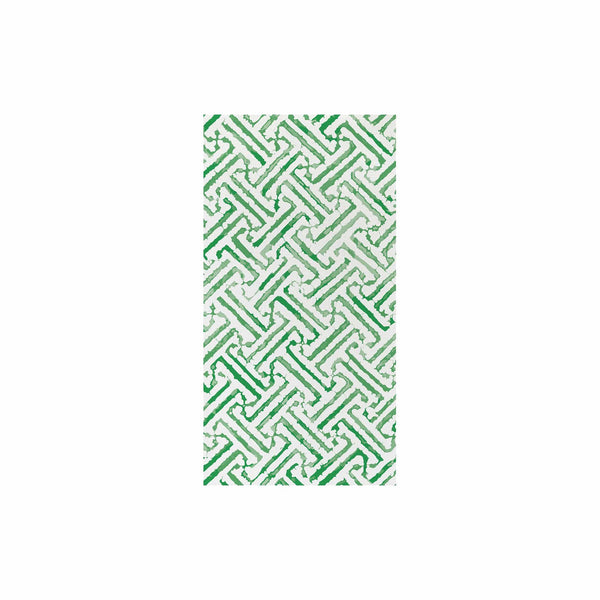 Papersoft Napkins Greek Key Green Guest Towels (Pack of 20)