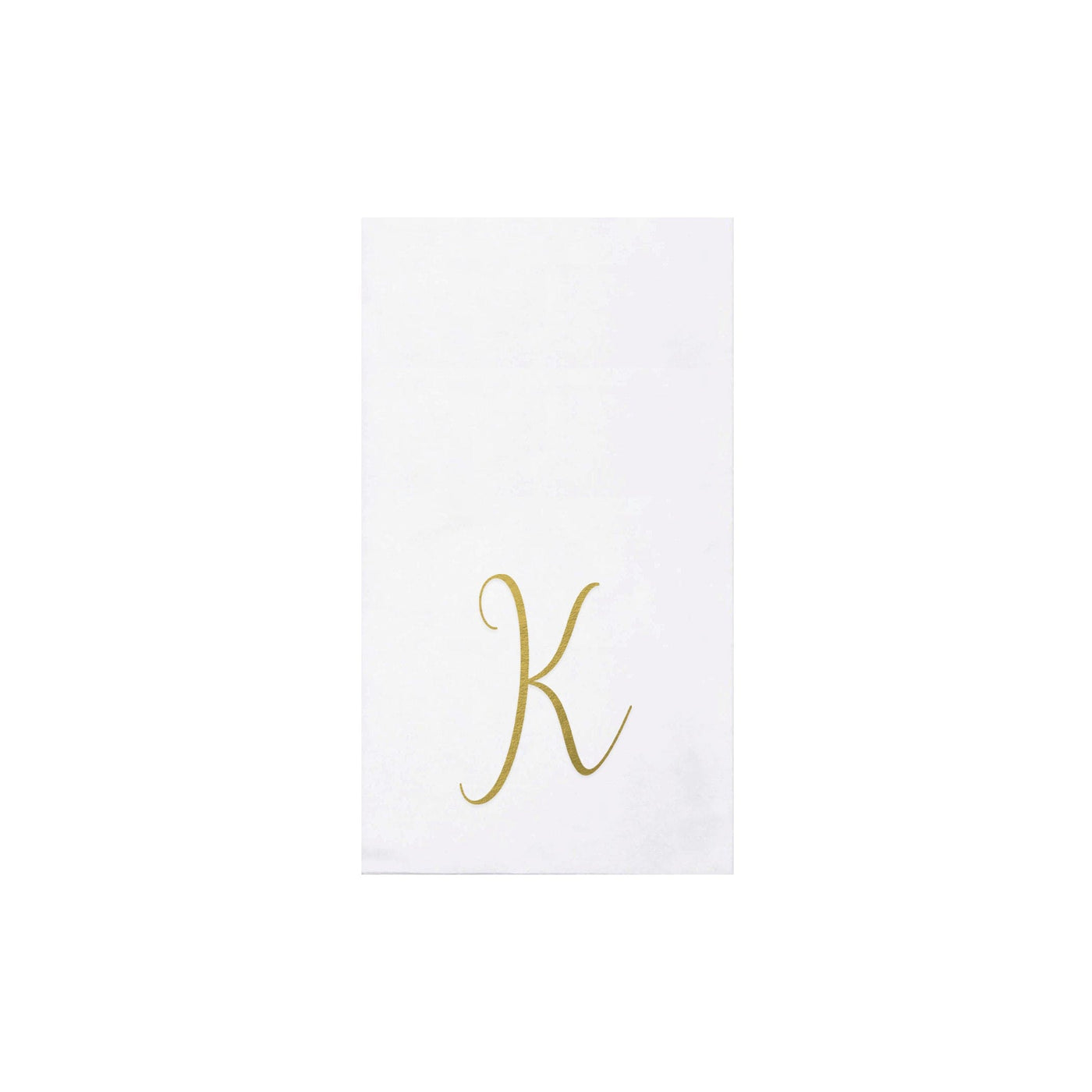 Papersoft Napkins Gold Monogram Guest Towels - K (Pack of 20)