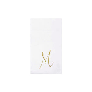 Papersoft Napkins Gold Monogram Guest Towels - M (Pack of 20)