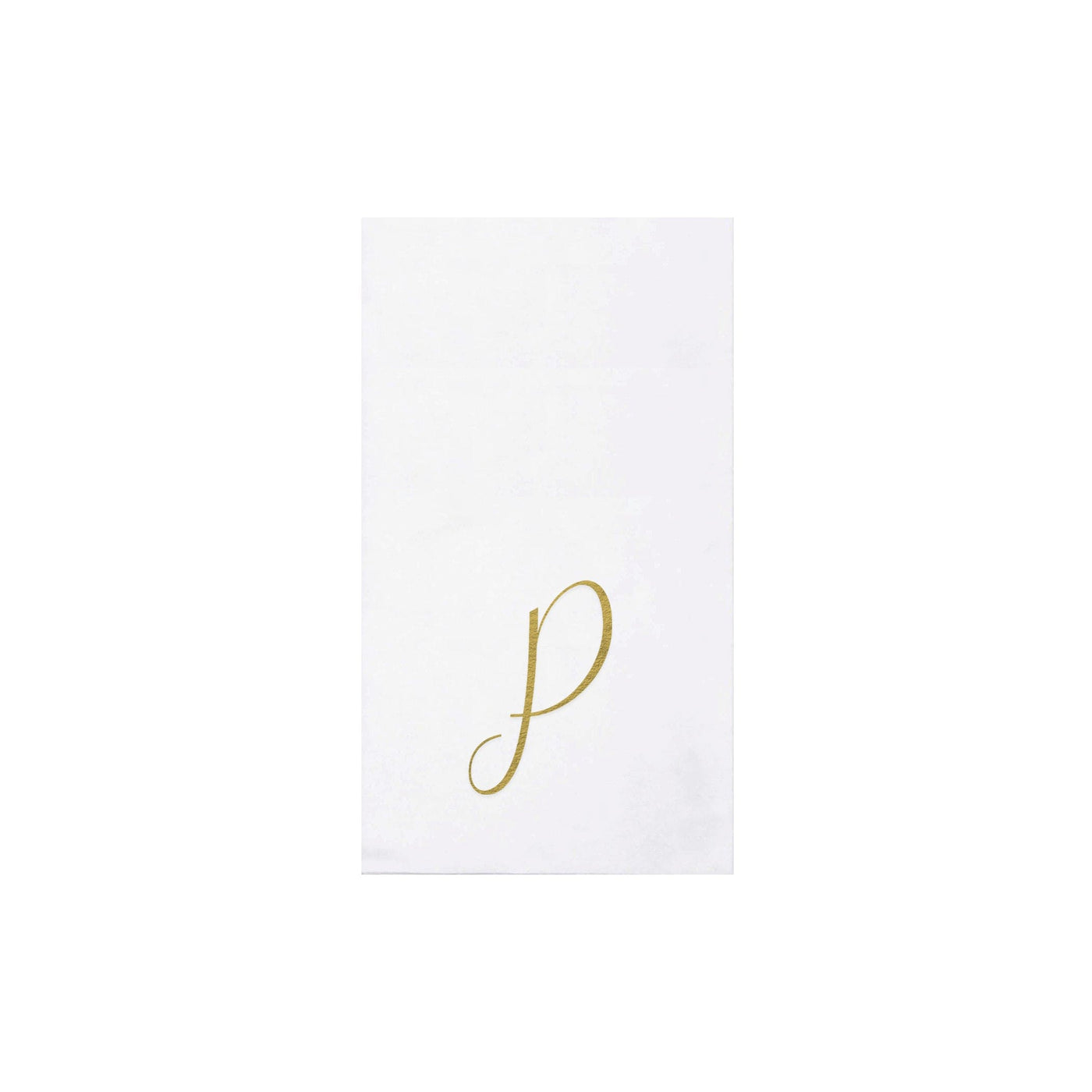 Papersoft Napkins Gold Monogram Guest Towels - P (Pack of 20)