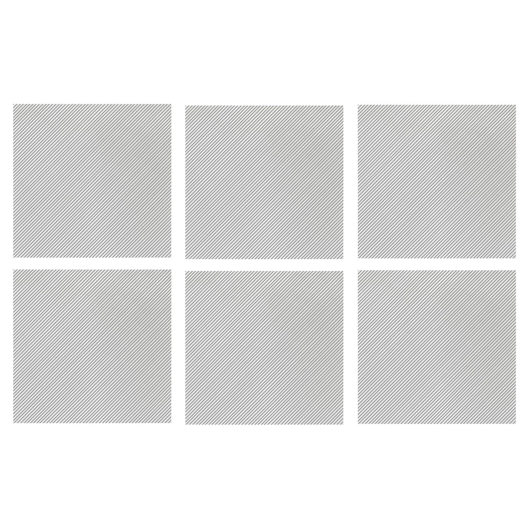 Papersoft Napkins Seersucker Stripe Gray Cocktail Napkins (Pack of 20) - Set of 6