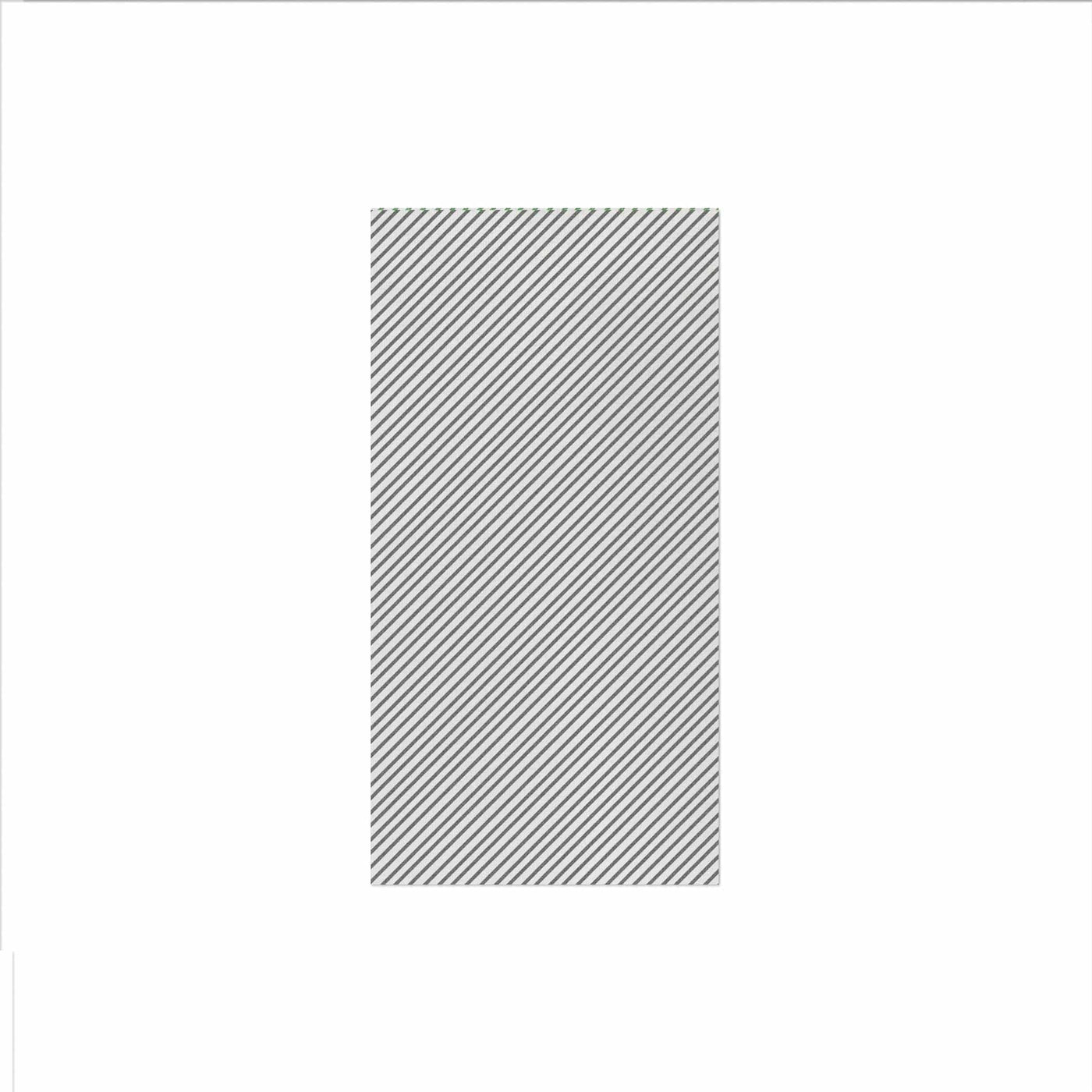 Papersoft Napkins Seersucker Stripe Gray Guest Towels (Pack of 20)