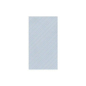 Papersoft Napkins Light Blue Seersucker Stripe Guest Towels  (Pack of 20)