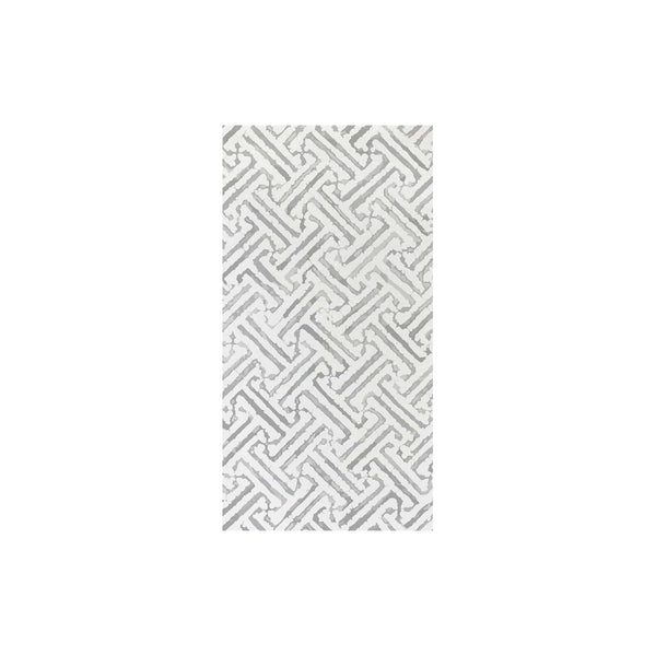 Papersoft Napkins Greek Key Light Gray Guest Towels (Pack of 20)