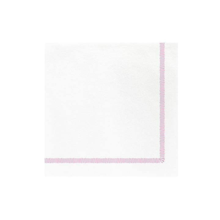 Papersoft Napkins Fringe Pink Dinner Napkins (Pack of 20)