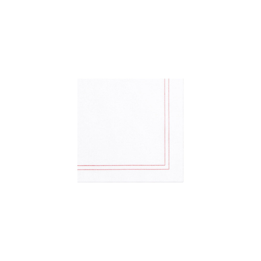 Papersoft Napkins Linea Red Cocktail Napkins (Pack of 20)