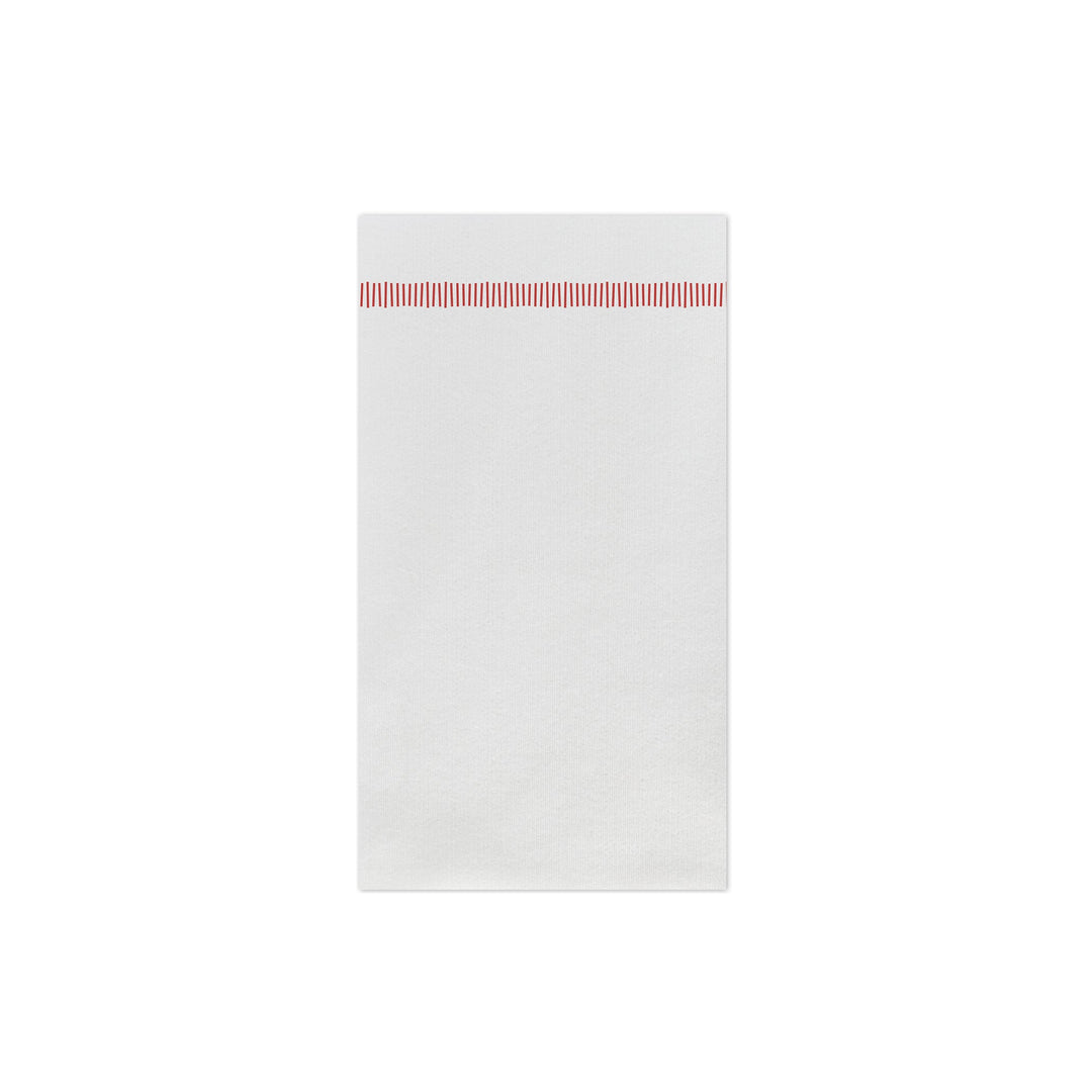 Papersoft Napkins Fringe Red Guest Towels (Pack of 50)