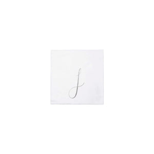 Papersoft Napkins Monogram Cockail Napkins Pack of 20 - J Silver