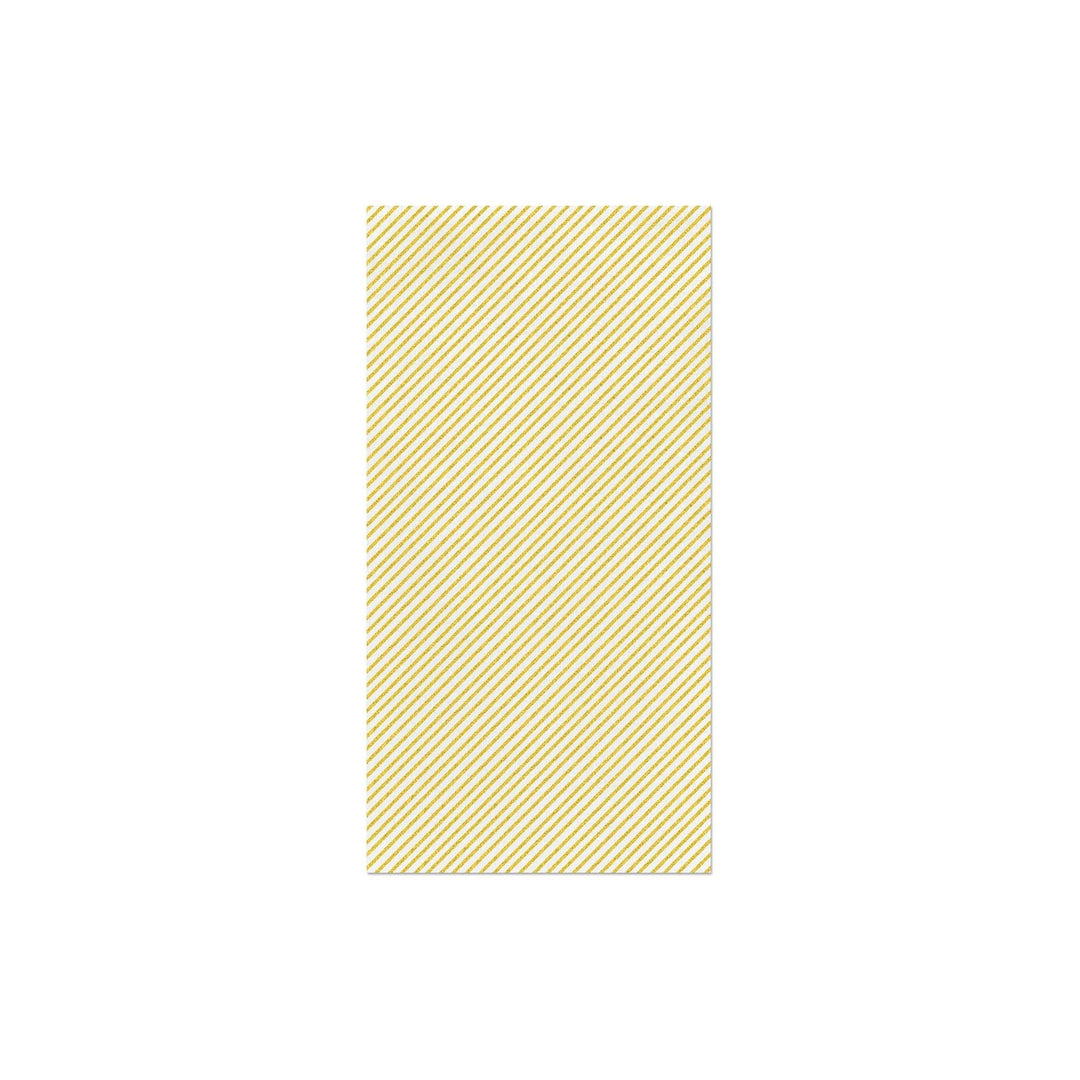 Papersoft Napkins Seersucker Stripe Yellow Guest Towels (Pack of 50)