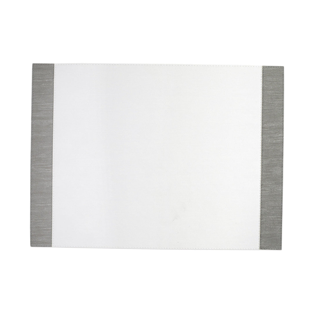 Reversible Placemats White/Gray Edged Rectangular Placemat