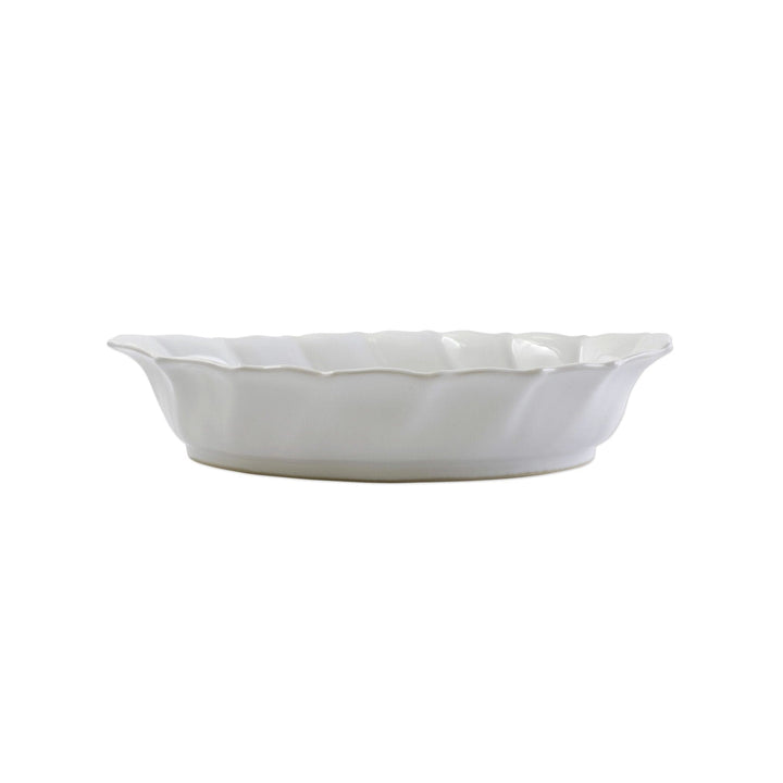 Incanto Stone White Ruffle Handled Oval Baker