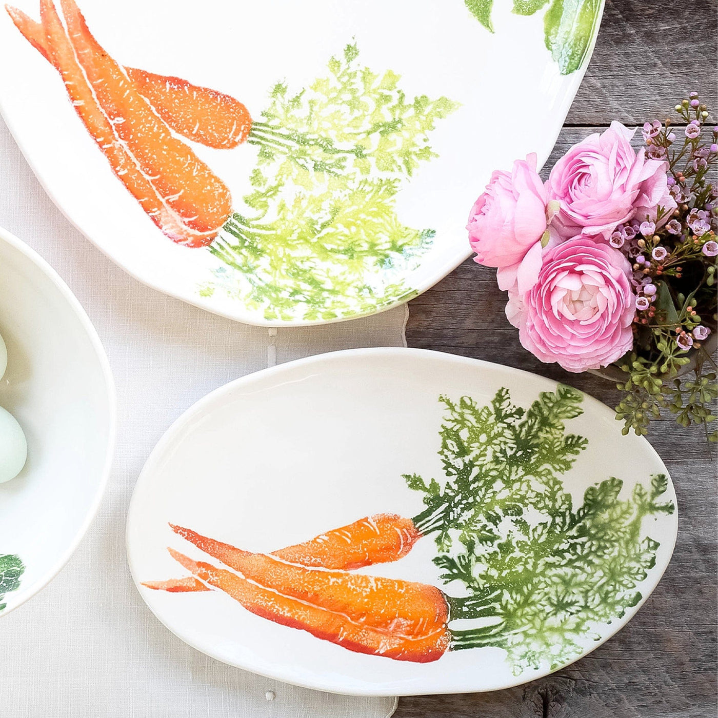 Spring Vegetables Large Oval Platter