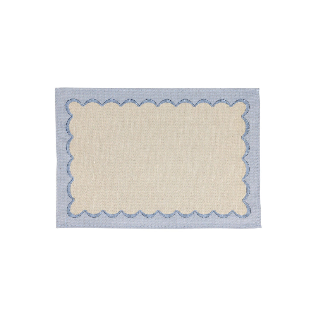 Tavola Blue Scalloped Placemats - Set of 4