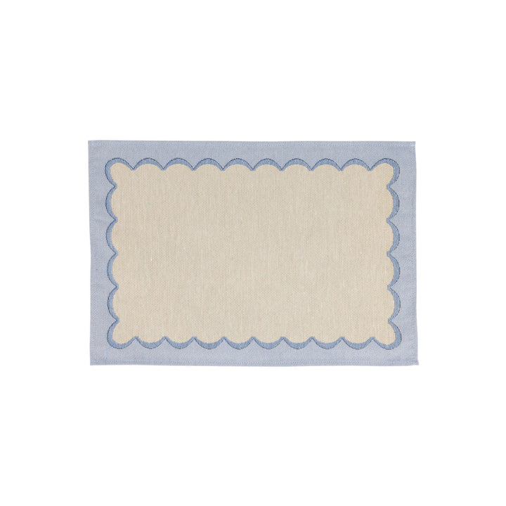 Tavola Blue Scalloped Placemats - Set of 4