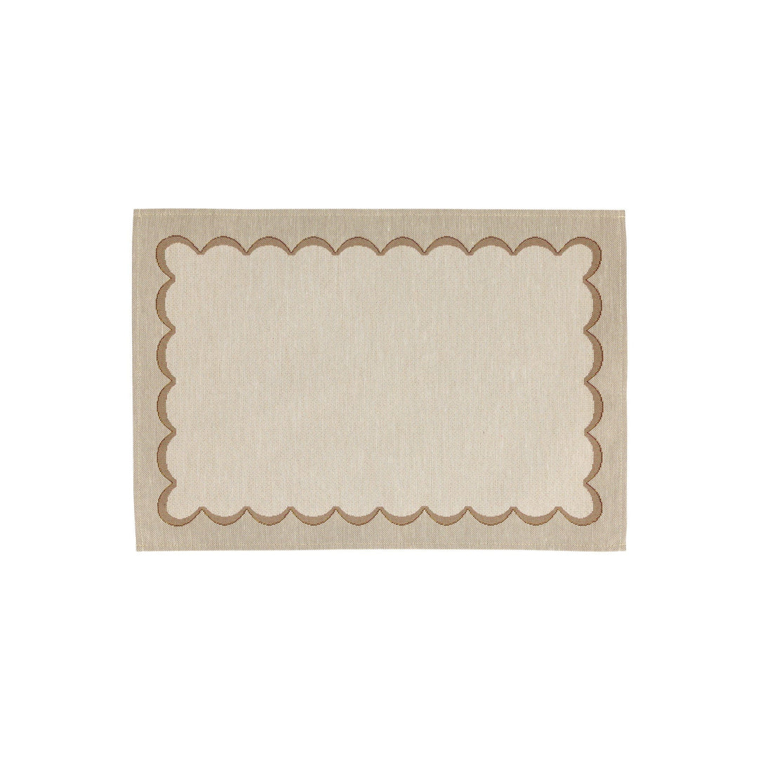 Tavola Natural Scalloped Placemats - Set of 4