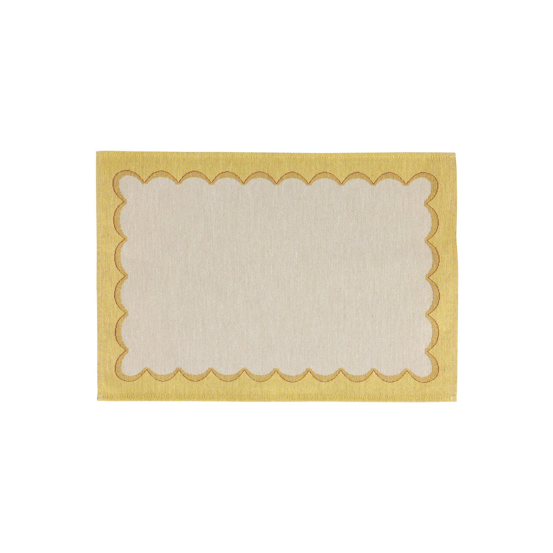 Tavola Yellow Scalloped Placemats - Set of 4