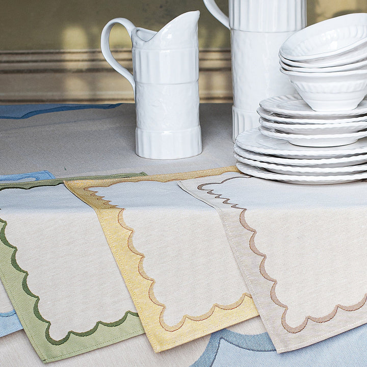 Tavola Yellow Scalloped Placemats - Set of 4