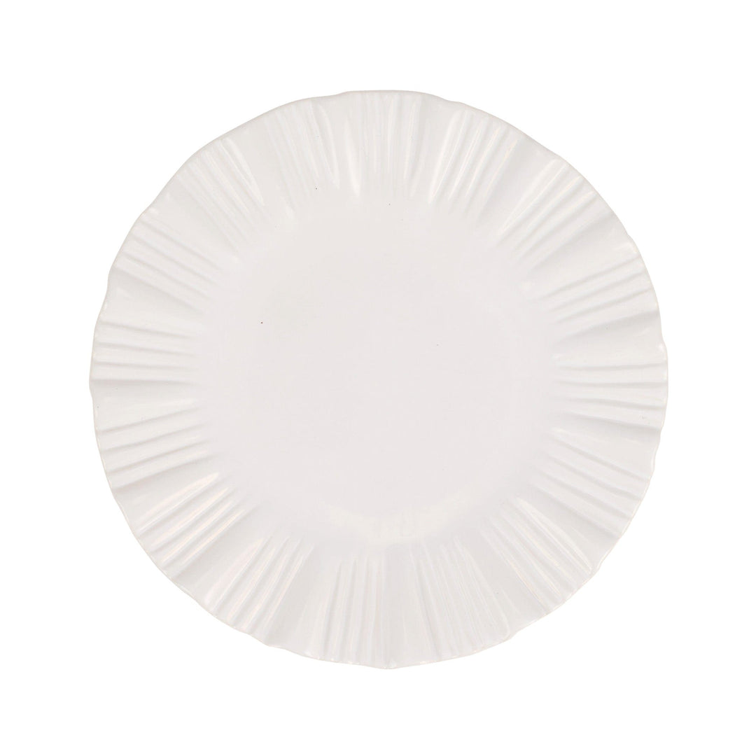 Bari White European Dinner Plate