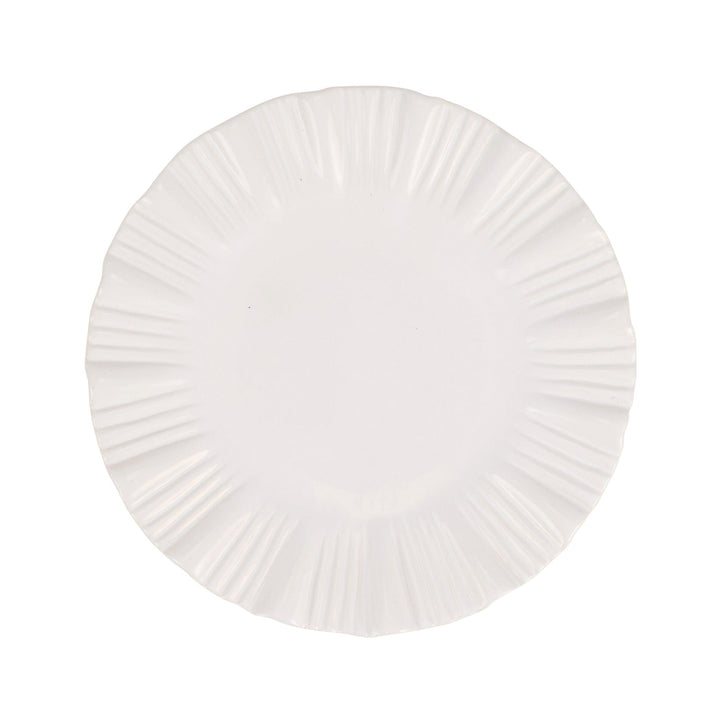 Bari White European Dinner Plate