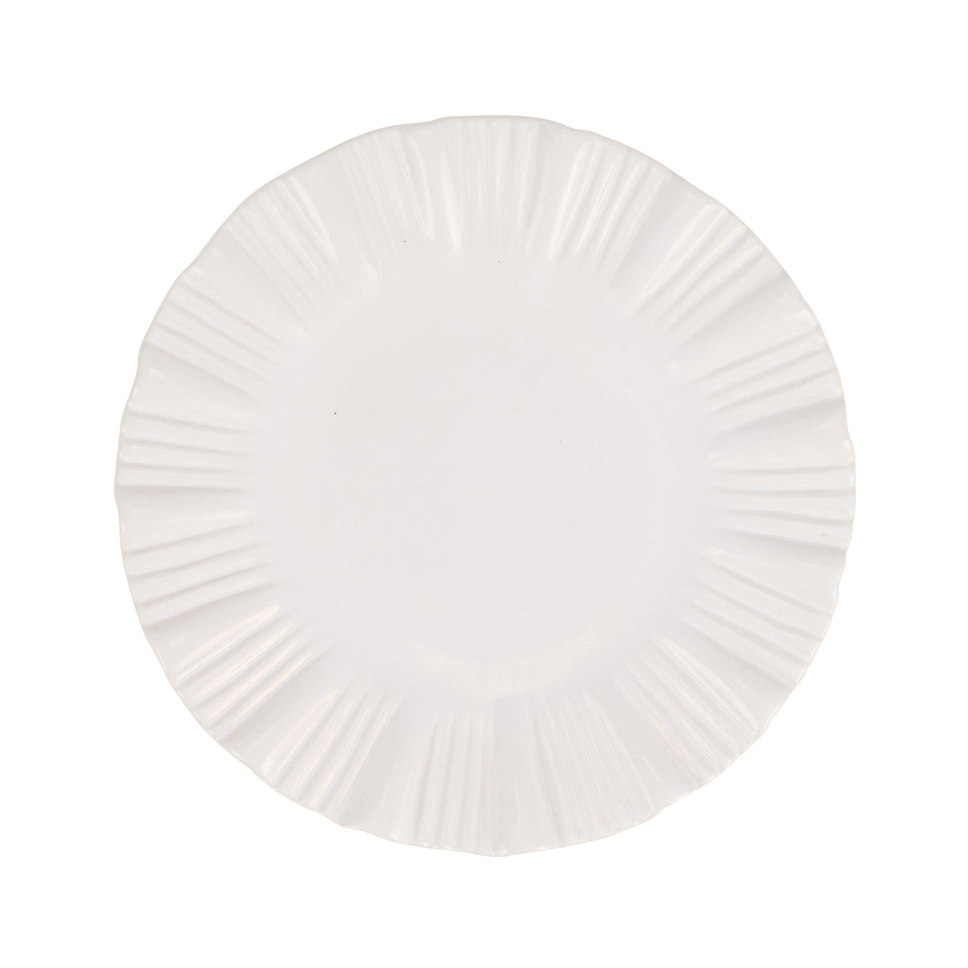 Bari White European Dinner Plate