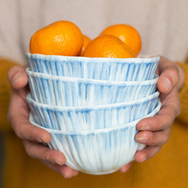 Bari Blue and White Cereal Bowl