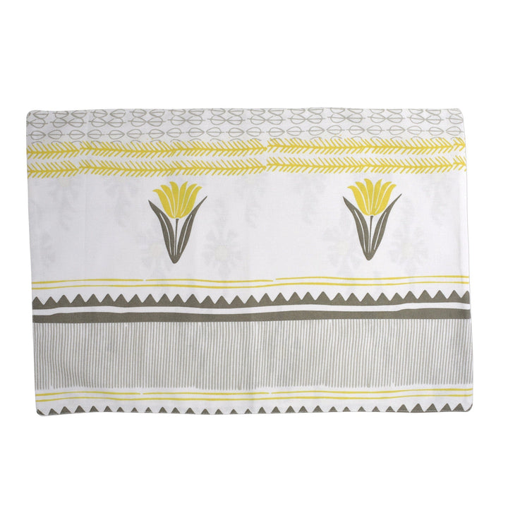 Bohemian Linens Gray/Yellow Reversible Placemats - Set of 4