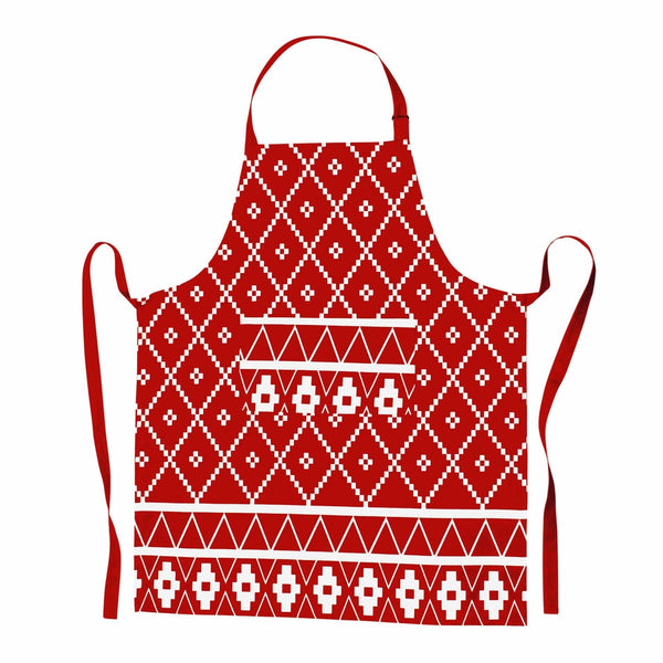 Bohemian Linens Holiday Red Apron