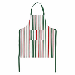 Bohemian Linens Stripe Red/Green Apron