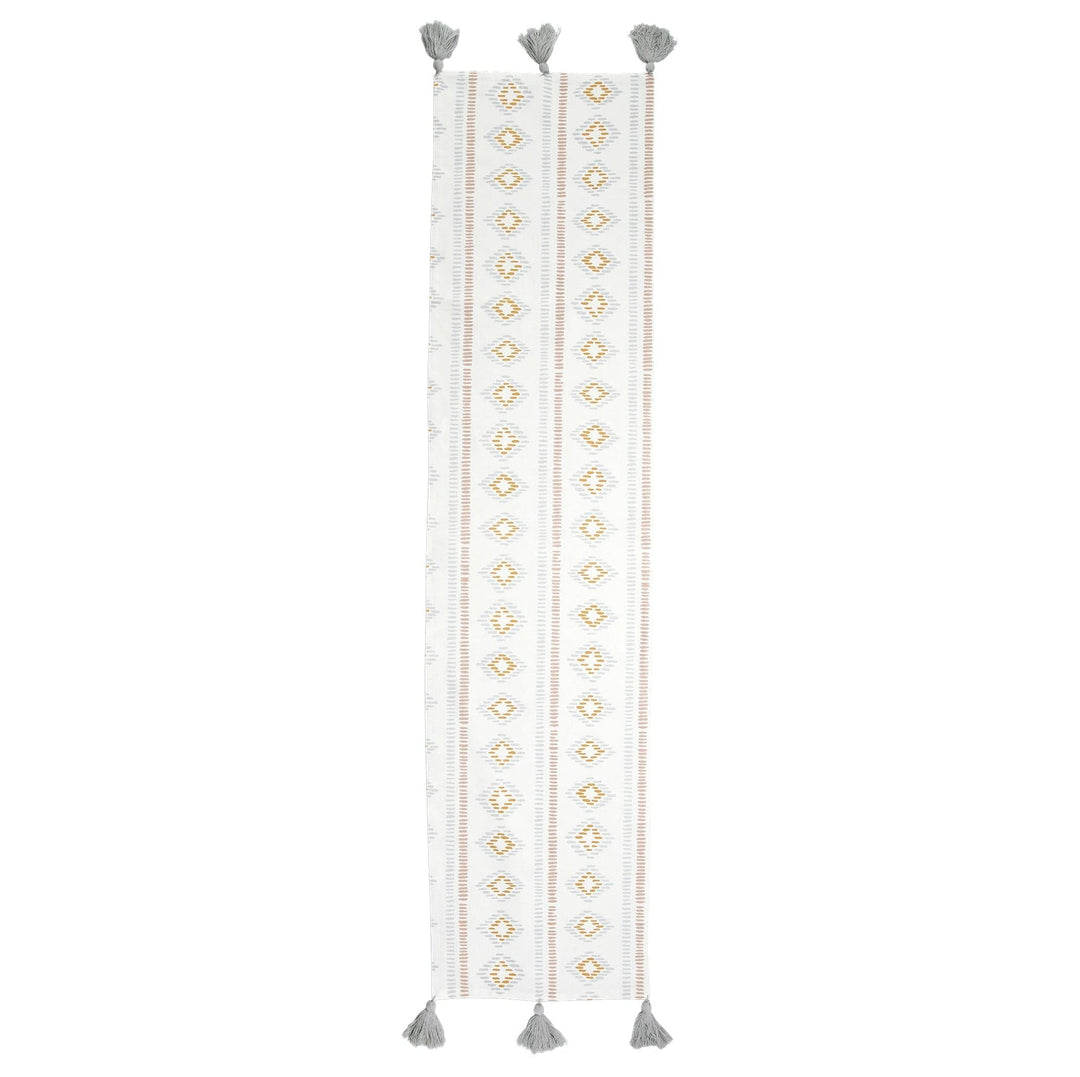 Bohemian Linens Beige/Gray Table Runner