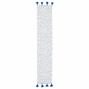 Bohemian Linens Dot Blue/Gold Runner