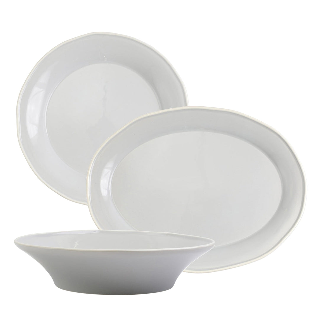 Chroma 3-Piece Serveware Set - Light Gray