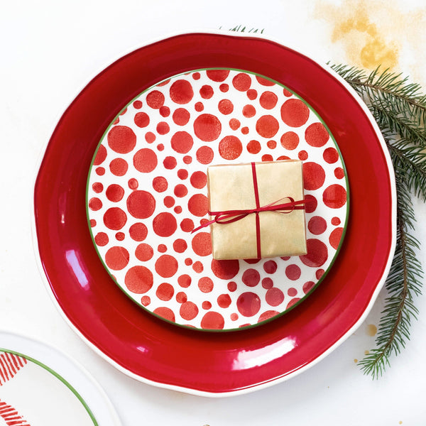 Mistletoe Bubble Salad Plate