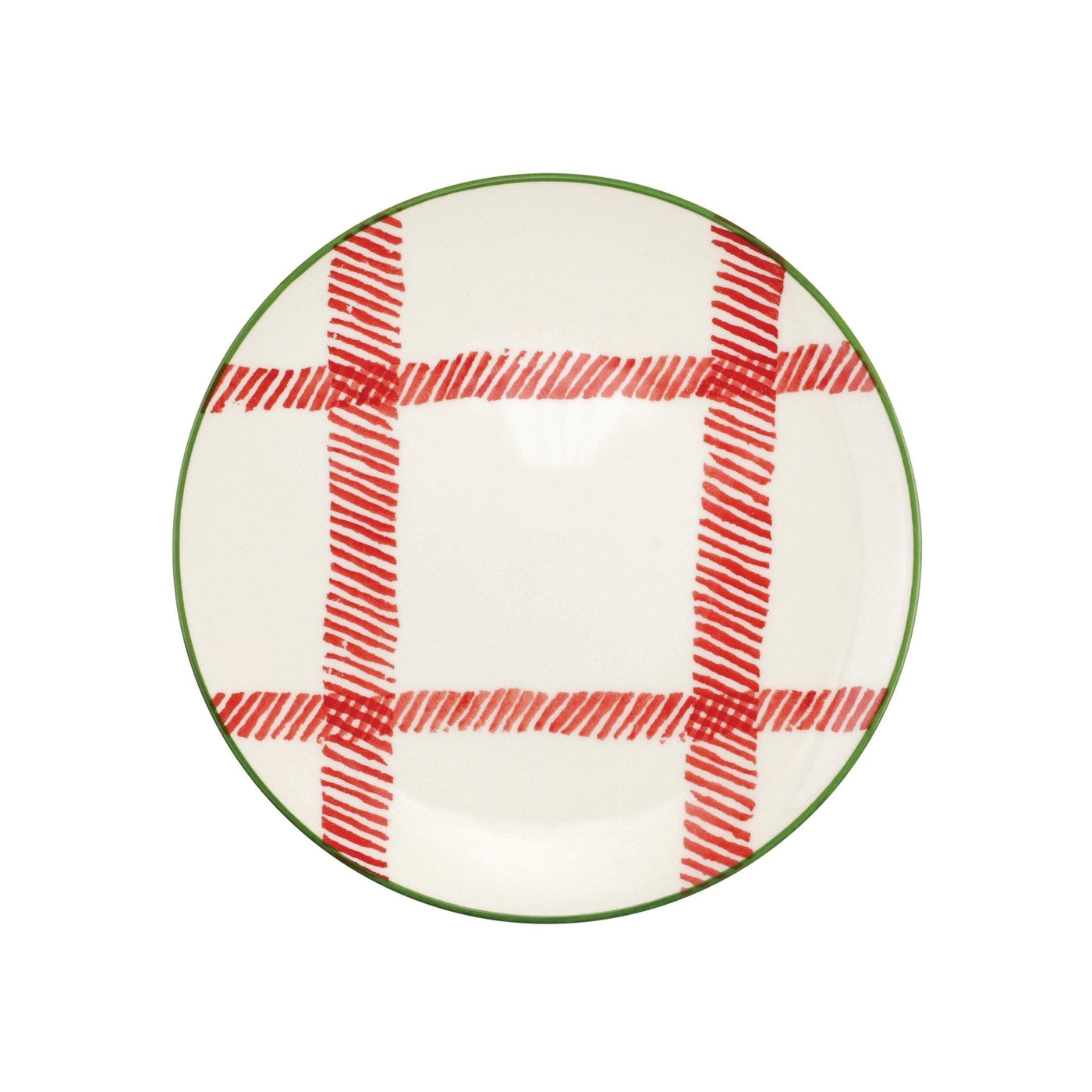 Mistletoe Plaid Salad Plate