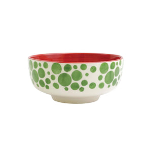 Mistletoe Bubble Medium Footed Serving Bowl