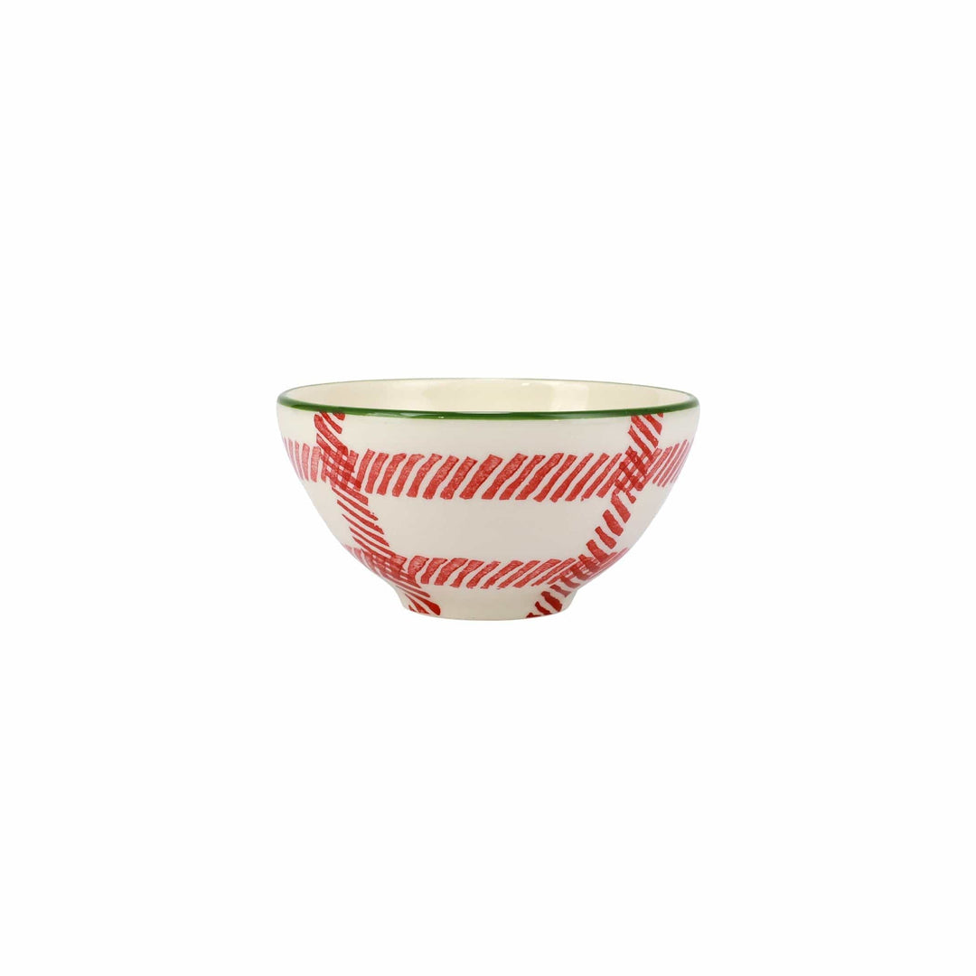 Mistletoe Plaid Dipping Bowl