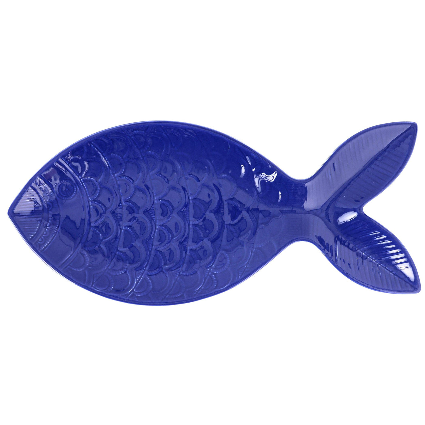 Santorini Large Cobalt Figural Fish Platter